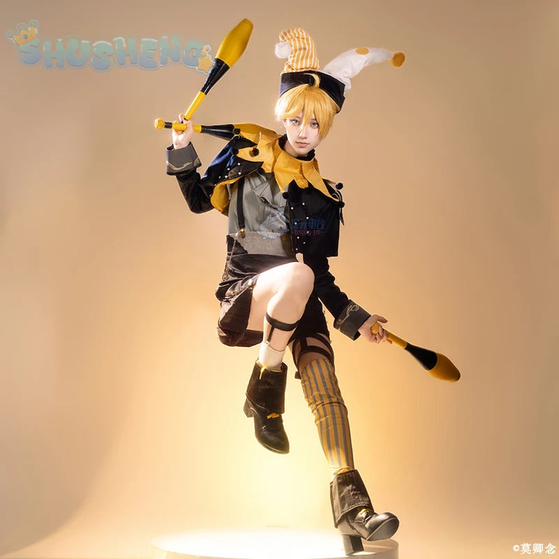 Anime Kagamin Len Rin Cosplay Costume Hat scarf socks accessories Halloween Christmas cute fashion Woman Men Len New uniform set