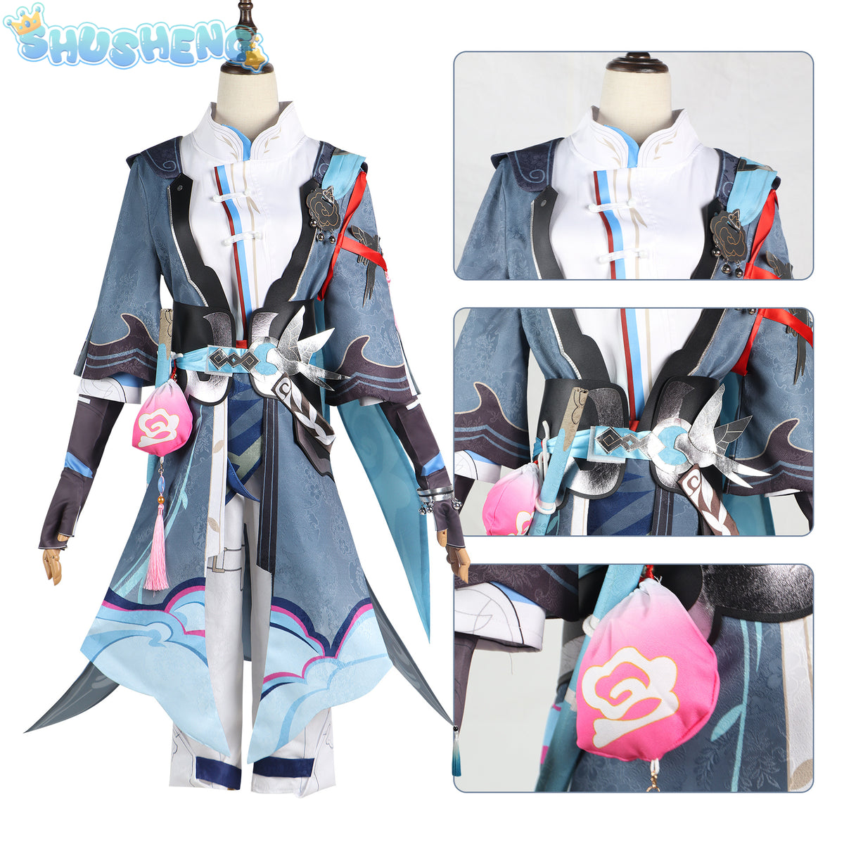 Yanqing Cosplay Costume Honkai Star Rail Party Essential Halloween Costumes Anime Game Photo-Ready Cosplay Hombre New Arrival