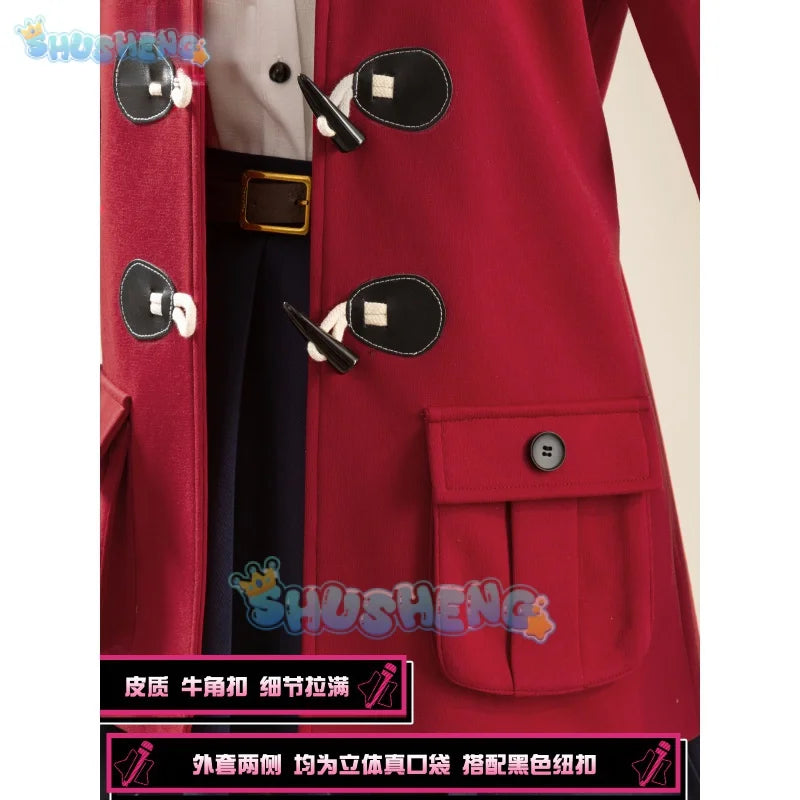 Nina Iseri Cosplay Anime Costume Girls Band Cry JK Jacket Skirt Uniform Belt Togenashi Togeari Halloween Party Girls Women