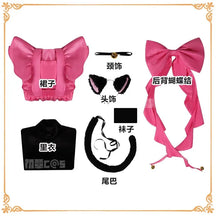 Shusheng-R Kinomoto Sakura Cosplay Costume Anime Card Captor Sakura DUDU-R Women Halloween Cute Black Pink Dress THE THUNDER Ears Tail
