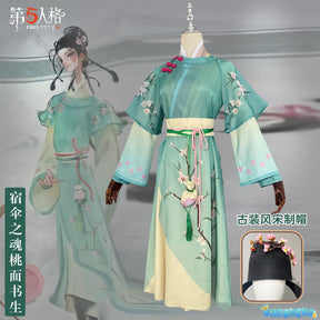 Wu Chang White Guard & Black Guard Cosplay Costume Game Identity V Peach Faced Scholar Cosplay Suit Party Clothing Halloween Carnival Uniforms