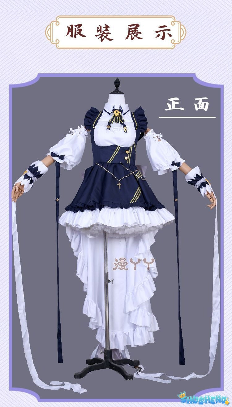 Azur Lane Cheshire Cosplay Lolita Maid Dress Game Anime Suit for Women Halloween Carnival Roleplay Clothing COSFun
