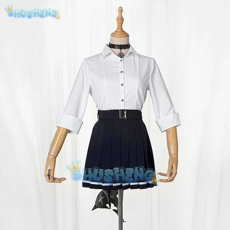 Ellen Joe Cosplay Costume Game Zenless Zone Zero Cosplay Women Cute JK Uniform Ellen Joe Cosplay Tail