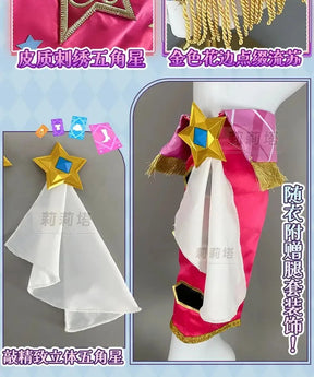 Anime Nijino Yume Aikatsu Stars! Cosplay Costume Cute New Pink Lolita Campus Dress Halloween Party Props Wig Women's Set