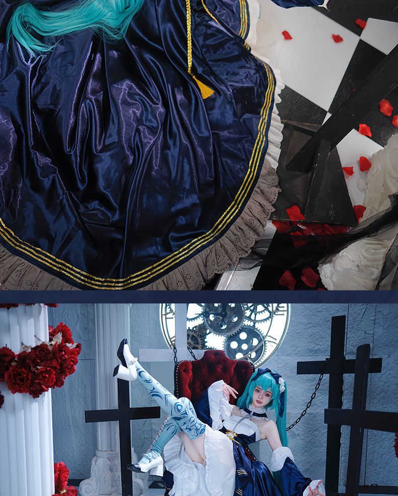 Hatsune Miku Cosplay Costume 39 Party Moon Dress Clothing Accessories Set Anime Carnival Stage Show Magnificent Suit Girl Outfit