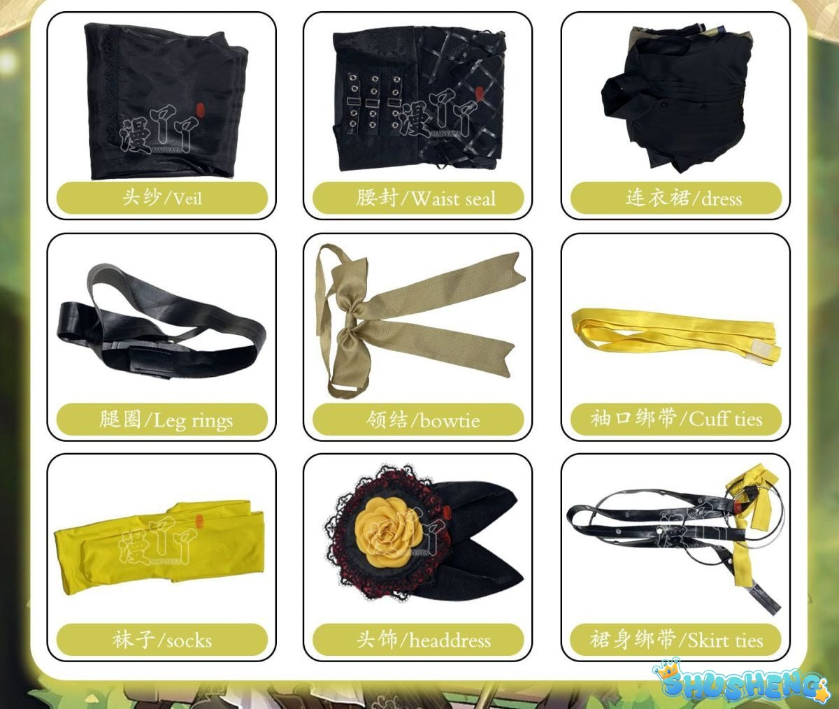 Kagaminee Rin x Rascal Collab Witchh Gothicc Halloween Cosplay Costume