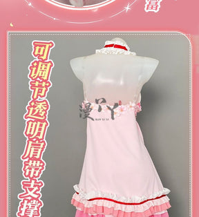 Anime Yosuga No Sora Kasugano Sora Cosplay Costume Girl Sweet Lolita Dress Pajamas Summer Nightgown Ruffle Nightwear Clothes