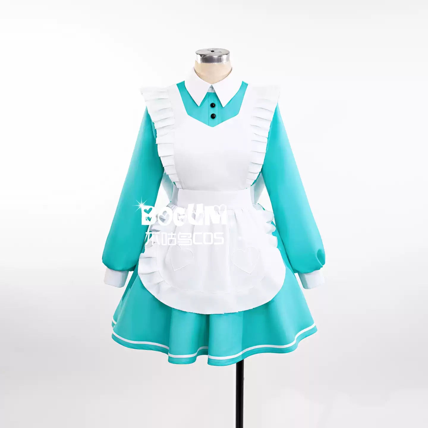 Shusheng-R Miku Cosplay Costume Alice's Maid Dress Full Set Uniform Role Play Halloween Carnival Party Outfit for Women