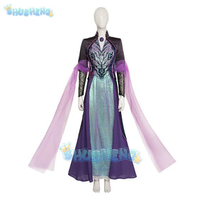 Movie Agatha Harkness Cosplay Agatha Cos All Along Costume New Elegant Dress Coat Shawl Accessories Set Christmas Party Full Set
