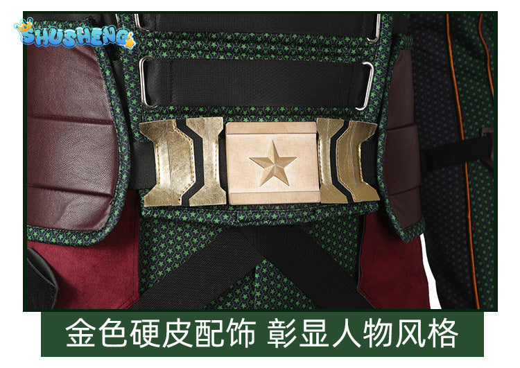 The Boys Season 3 Soldier Boy Cosplay Costume Adult Men Leather Green Superhero Battle Suit Outfit Halloween Role Play Costumes