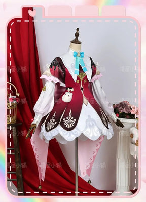 Shusheng-N Honkai Star Rail Hyacine Cosplay Costume Dress Hat Uniform Amphoreus Carnival Halloween Party for Women Girls Props
