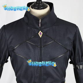 Kagenou Cid Cosplay Costume Anime The Eminence In Shadow Minoru Kageno Black Uniform Shadow Garden Cloak Belt Gloves Outfits