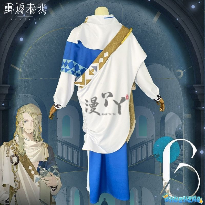 Six Cosplay Anime Reverse:1999 Cosplay Costume Prisoner 6 Dress 37 Cosplay DRESSES Cloak Headwear Uniform Set for Woman Man
