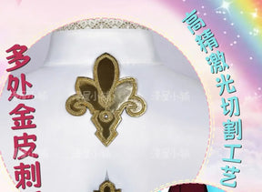 Shusheng-N Honkai Star Rail Hyacine Cosplay Costume Dress Hat Uniform Amphoreus Carnival Halloween Party for Women Girls Props