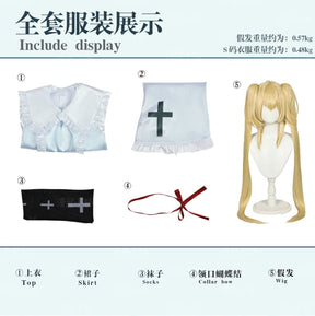 Tsukiyomi Utau Shugo Chara Cosplay Costume Mint Blue Gothic Lolita Dress with Wig For Hallowmas Christmas Role Play Women