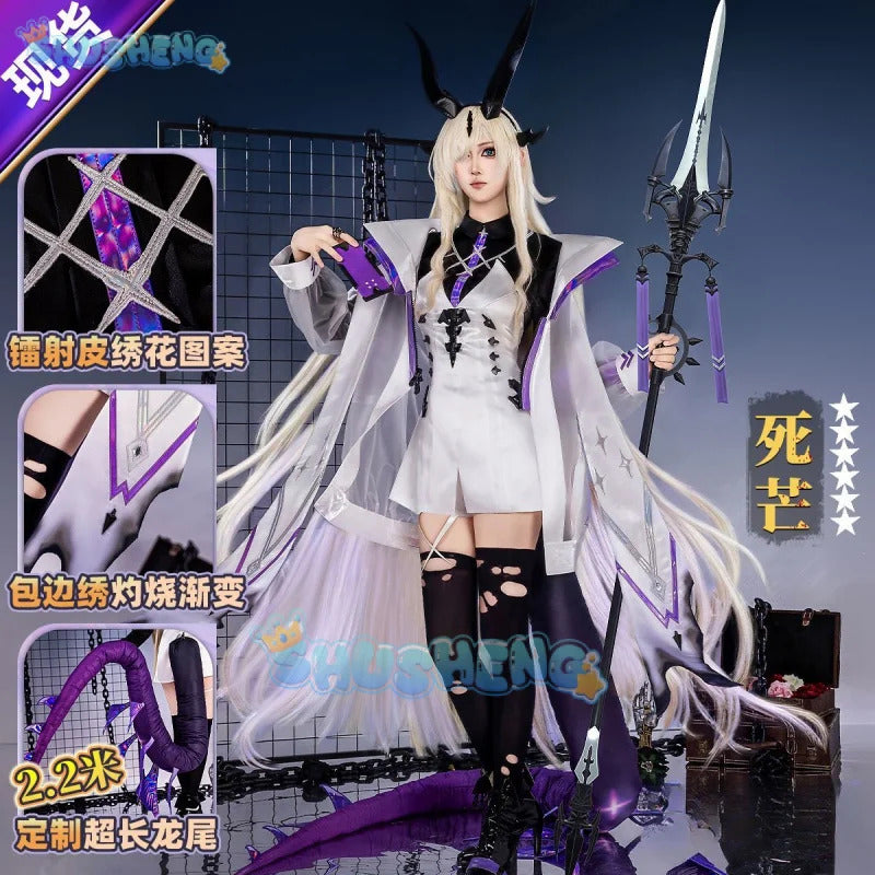 Arknights Necrass Eblana Cosplay Costume Uniform Halloween Carnival Party Christmas Play Role Clothes Clothing