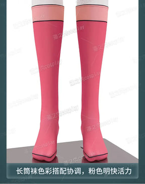 Movie Atom Eve cosplay invincible costume jumpsuit cloak socks shoe set Halloween Party pink Women tight fitting uniform xs-xxxl