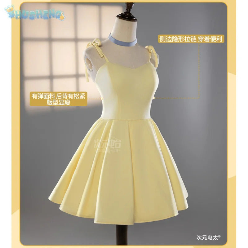 Asuka Langley Soryu Anime EVA Cosplay Costume Halloween Carnival Yellow Summer Sweet Dress Adult Women's New Uniform S-XL