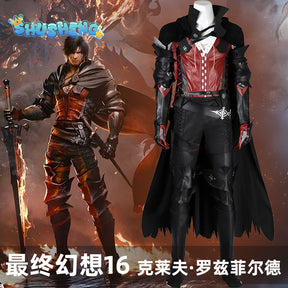 Final Fantasy XVI Clive Rosfield Cosplay Costume FF16 Clive Cosplay Battle Suit Men Halloween Carnival Party Suit Custom Made