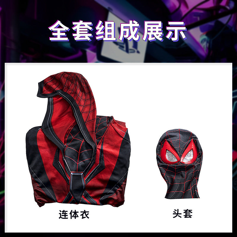 For Adult Anime Spider Man Across The Spider-Verse Cosplay Costume Miles Morales Superhero Jumpsuit