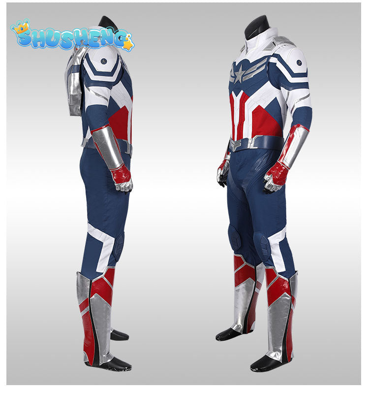 New Captain America Cosplay Costumes The Falcon And The Winter Soldier Jumpsuit Halloween Carnival Comic-con Masquerade Props