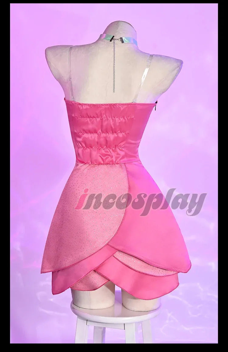 Flora Chongqing 2025 Cosplay Costume Halloween Party New Pink Dress Necklace Prop Set Men Women Fashion Flora Uniform