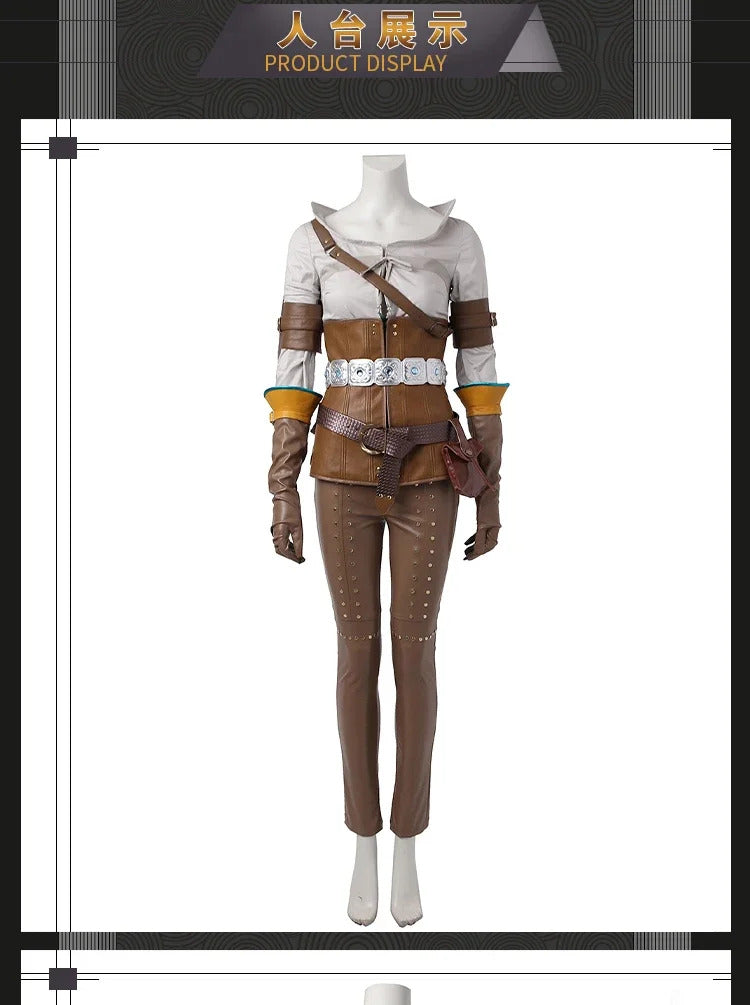Game Witcher 3 Wild Hunt Cirilla Fiona Elen Riannon Cosplay Ciri Costume Halloween Party high-quality Complete set clothing sale