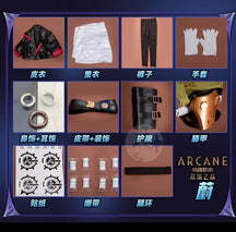 Shusheng LoL Arcane Season 2 Vi Cosplay Costume Uniform Halloween Carnival Party Christmas Play Role Clothes Clothing for Women