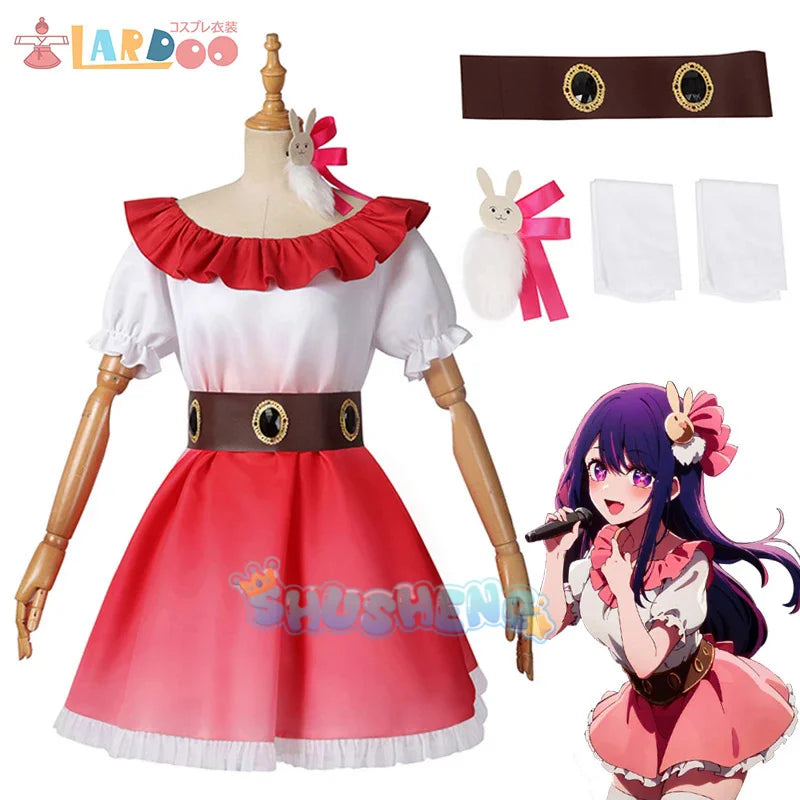 Ai Hoshino Cosplay Anime Oshi no ko Cosplay Dress Group Gradient Color Stage Costume Woman Lolita Suit