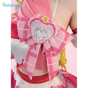 You and Idol Precure♪ Sakura Uta Cosplay Costume Halloween Carnival Women Sweet Pink Lolita Dress Accessories Props Wig Uniform