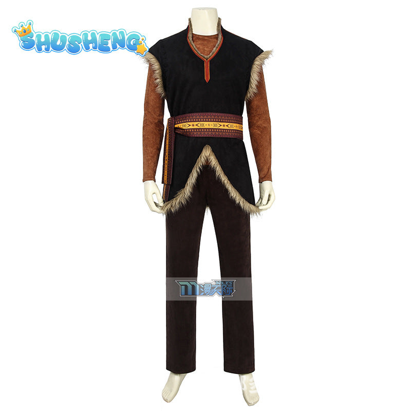 Hot Selling Anime Movie Costume Halloween Clothes Frozen Kristoff Cosplay Costume for Men