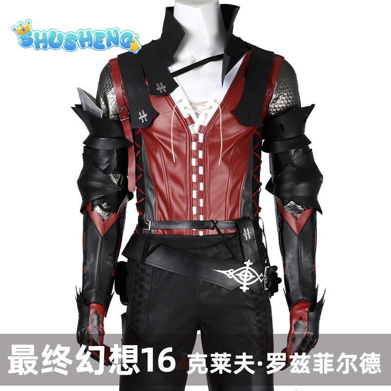 Final Fantasy XVI Clive Rosfield Cosplay Costume FF16 Clive Cosplay Battle Suit Men Halloween Carnival Party Suit Custom Made