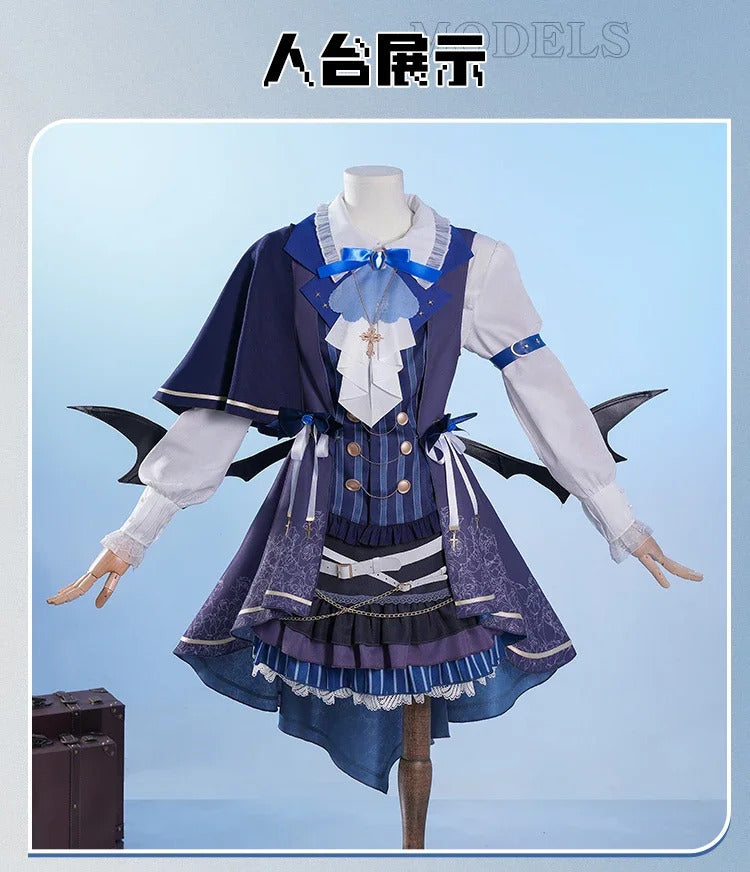 Vtuber Higashi Yukihasu Cosplay Costume Uniform Halloween Carnival Party Christmas Play Role Clothes Clothing for Women