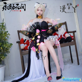Anime Kurumi Cosplay Game Naraka: Bladepoint Costume HuTao Pink Dress Outfit Suit Halloween Party Role Play Prop for Woman