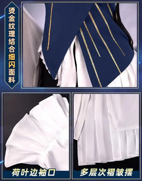 Arknights Aefanyl Logos Cosplay Costume Uniform Earrings Radiant Serenity Ambience Synesthesia Halloween Party for Women Men