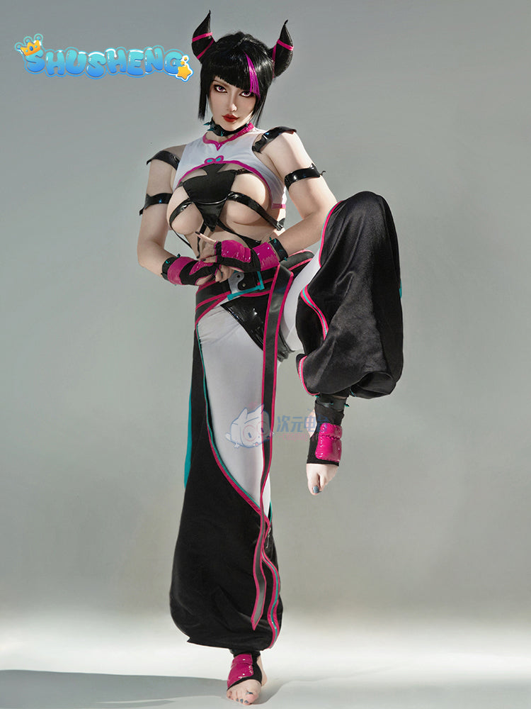 Games Anime New Street Fighter Cos Costumes Juri Han Cosplay Character Uniform Performance Clothes Halloween Carnival