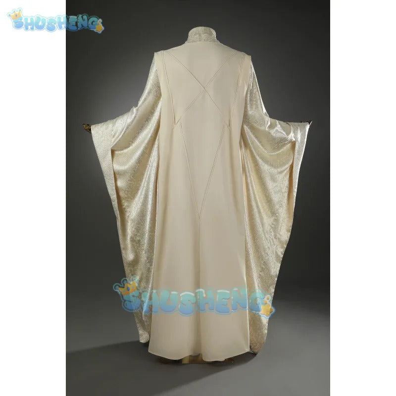 The Fellowship of the Ring Saruman Cosplay Costume White Uniform Halloween Carnival Party Christmas Play Role Clothes Clothing