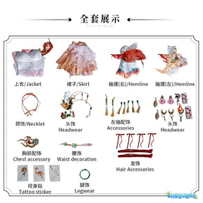 New Honor Of Kings Xi Shi Cosplay Costumes Dress Skirt Necklace Crown To Choose For Game Party Custom Made