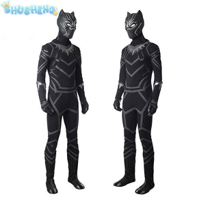 Movie Black Panther Cosplay Costume Marvel Superhero Cos Jumpsuit Halloween Carnival Role Play Party Zentai Adult