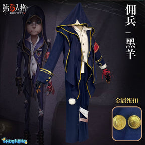 Game Identity V Mercenary Naib Subedar Cosplay Costume Fancy Blue Party Suit Halloween Carnival Uniforms Custom Made