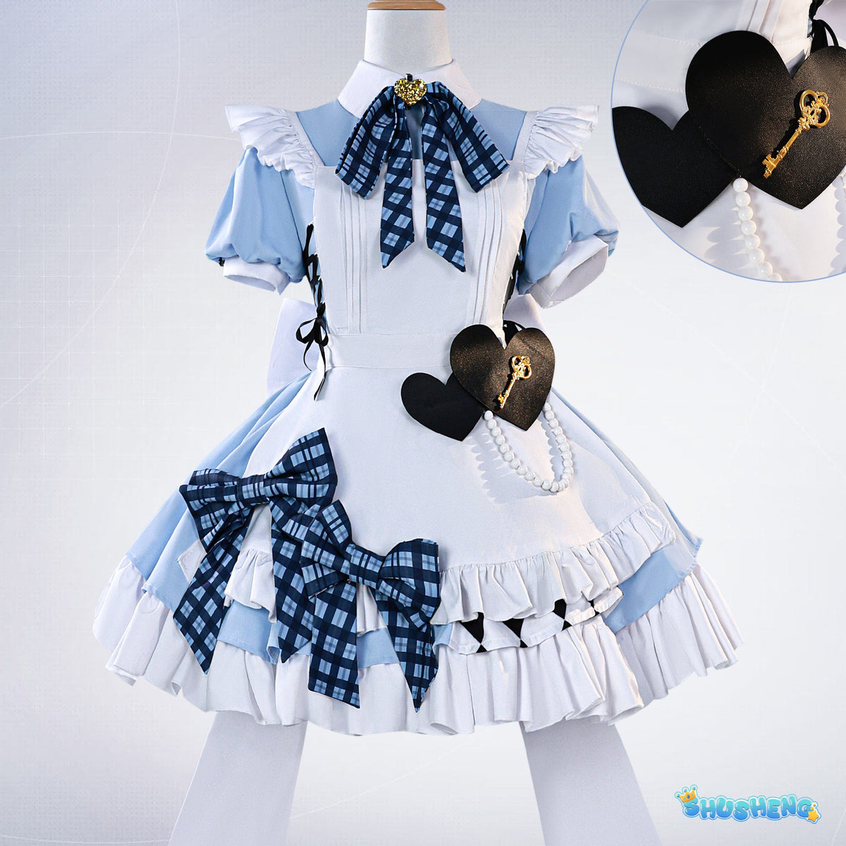 Love Live u's GiGO Cafe Kousaka Honoka Minami Kotori Sonoda Umi Apron Maid Dress Uniform Outfits Anime Cosplay Costumes