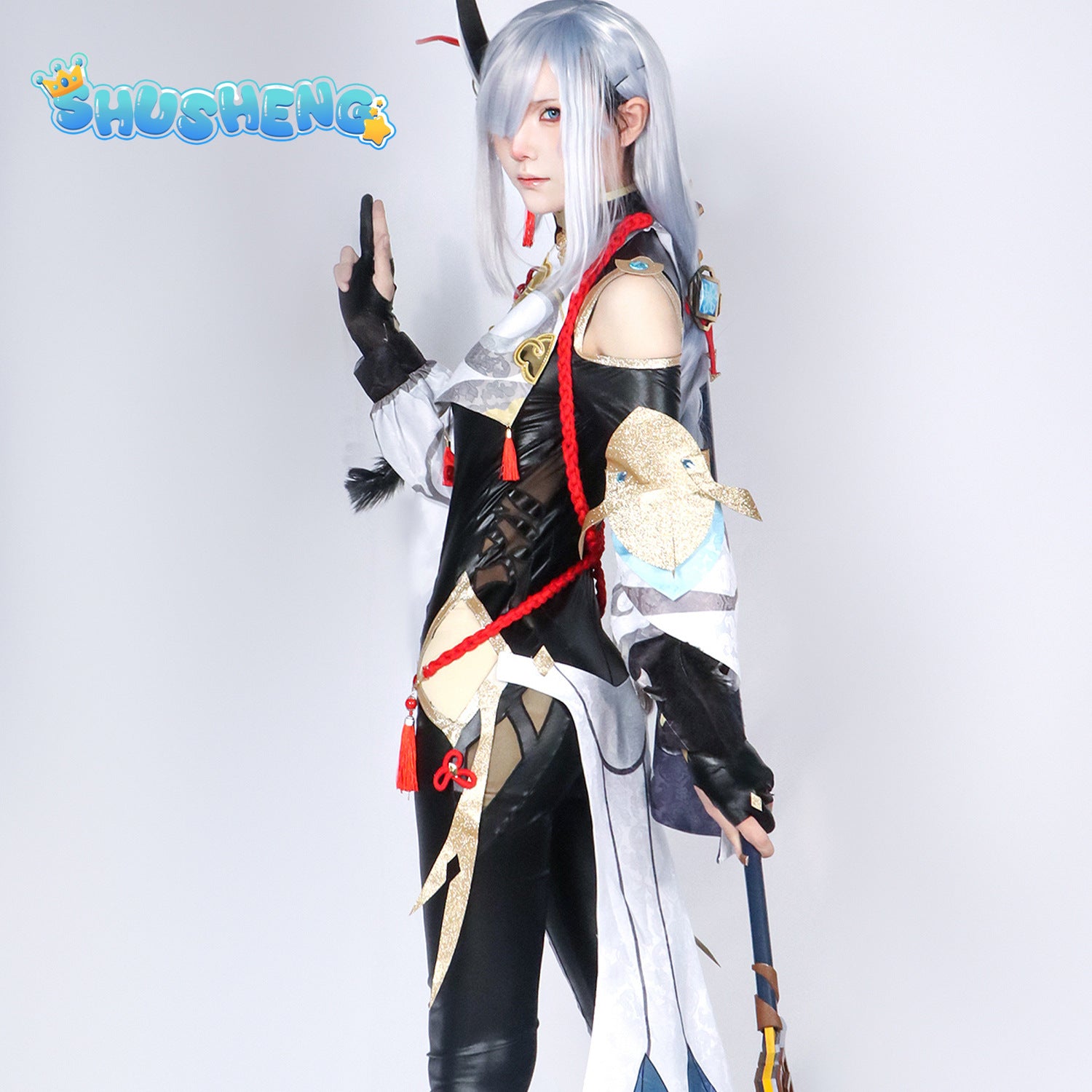 Shenhe Cosplay Costume Shen he Genshin Impact Lantern Rite Anime Halloween Costumes Women Outfit