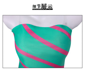 Winx Club Stella Cosplay Costume Anime Magical Fairy Party Green Dress Props Halloween Roleplay Outfit Costume Woman Disguise