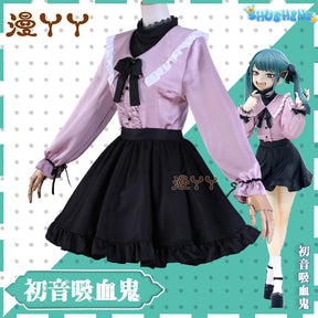 Vampire Miku Cosplay Costume Vocaloid Vampire Miku figure cosplay suit Pink kawaii dress Bowknot uniform