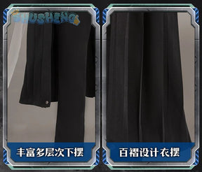 Game Arknights logos cosplay aefanyl costume fashionable handsome cloak ring gloves props set Halloween party Woman Man uniform