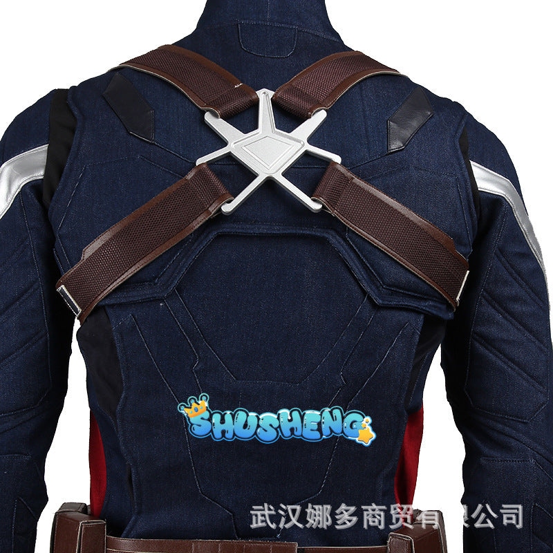 Captain America 2 Cosplay Costume Cos Steve Rogers Jumpsuit Halloween Party Carnival Comic-Con Props Perform Bodysuit Gift