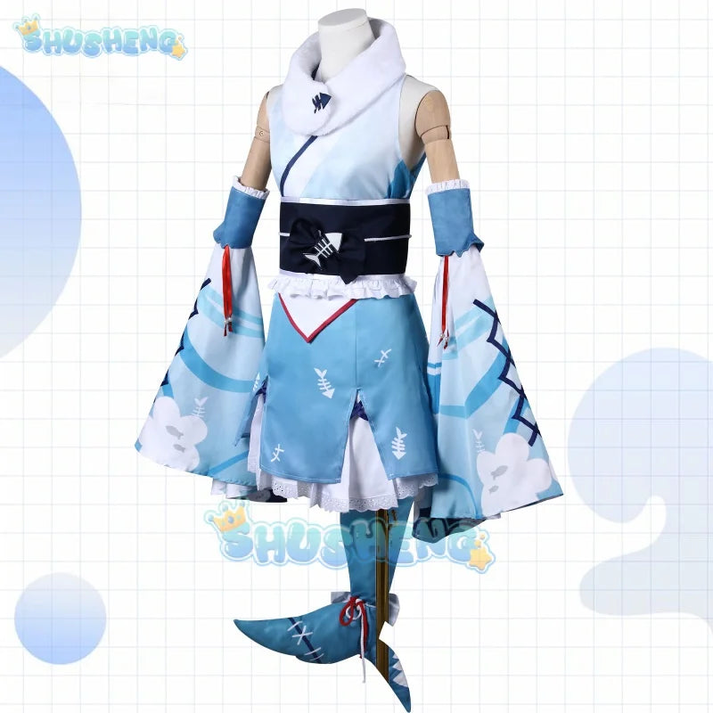 Hololive Vtuber Cosplay Costume New Year Kimono for Women Girls Men Adult Anime Outfit Halloween