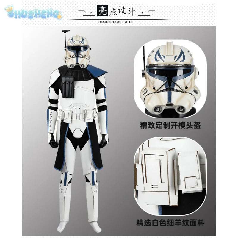 Captain Rex CT-7567 Movie Star Cosplay Costume Helmet shoes gloves waist bag prop set Halloween men women fantasy New uniform