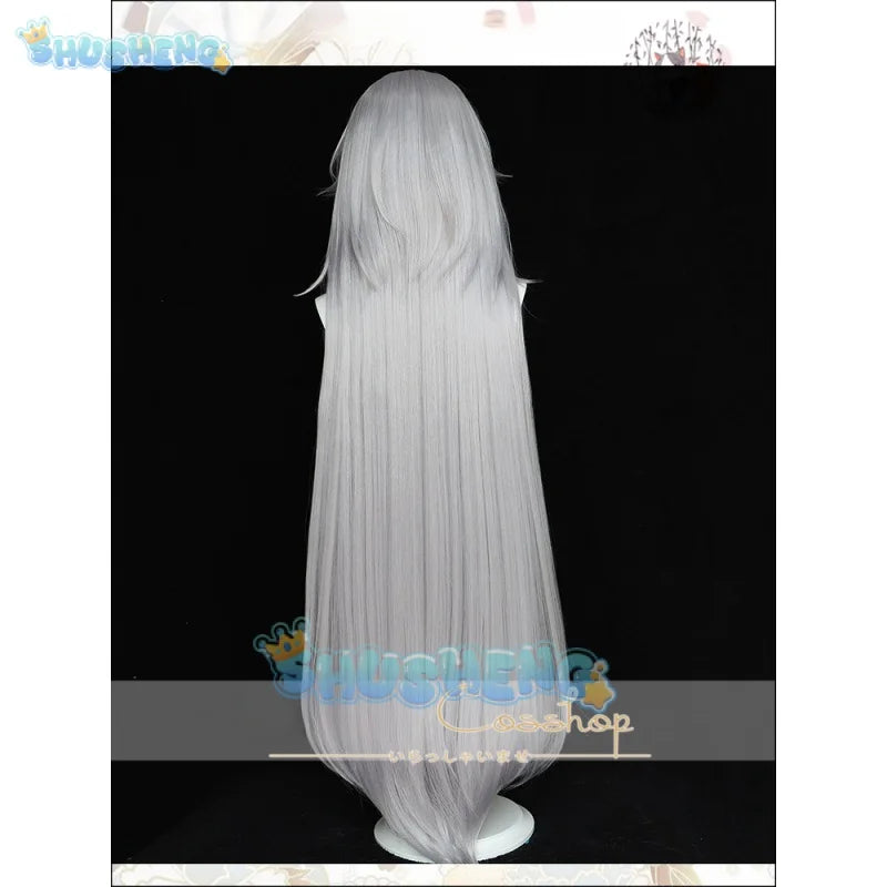 Wuthering Waves Calcharo Cosplay Wig 120cm Gray Long Hair Ghost Hounds Natural Resonator New Federation Halloween for Women Men