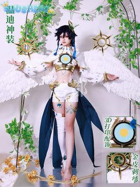 Genshin Impact Cosplay Costume Monde Fengshen Barbatos Comic Version Venti Costume Divine Costume Halloween Cosplay